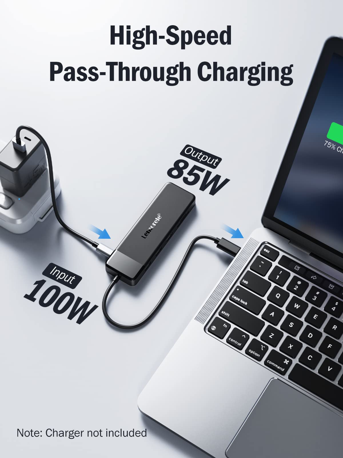 Lemorele 11-in-1 USB-C Dockingstation, Triple-Display, Dual 4K HDMI, 100W PD