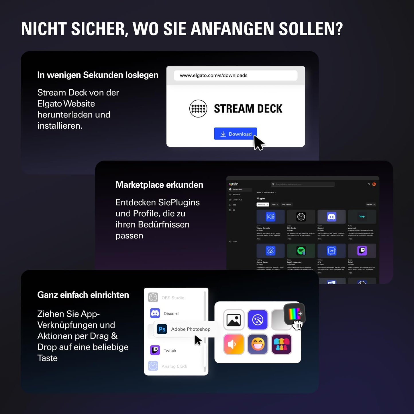 Elgato Stream Deck MK.2 Studio-Controller mit 15 Makrotasten für Mac & PC