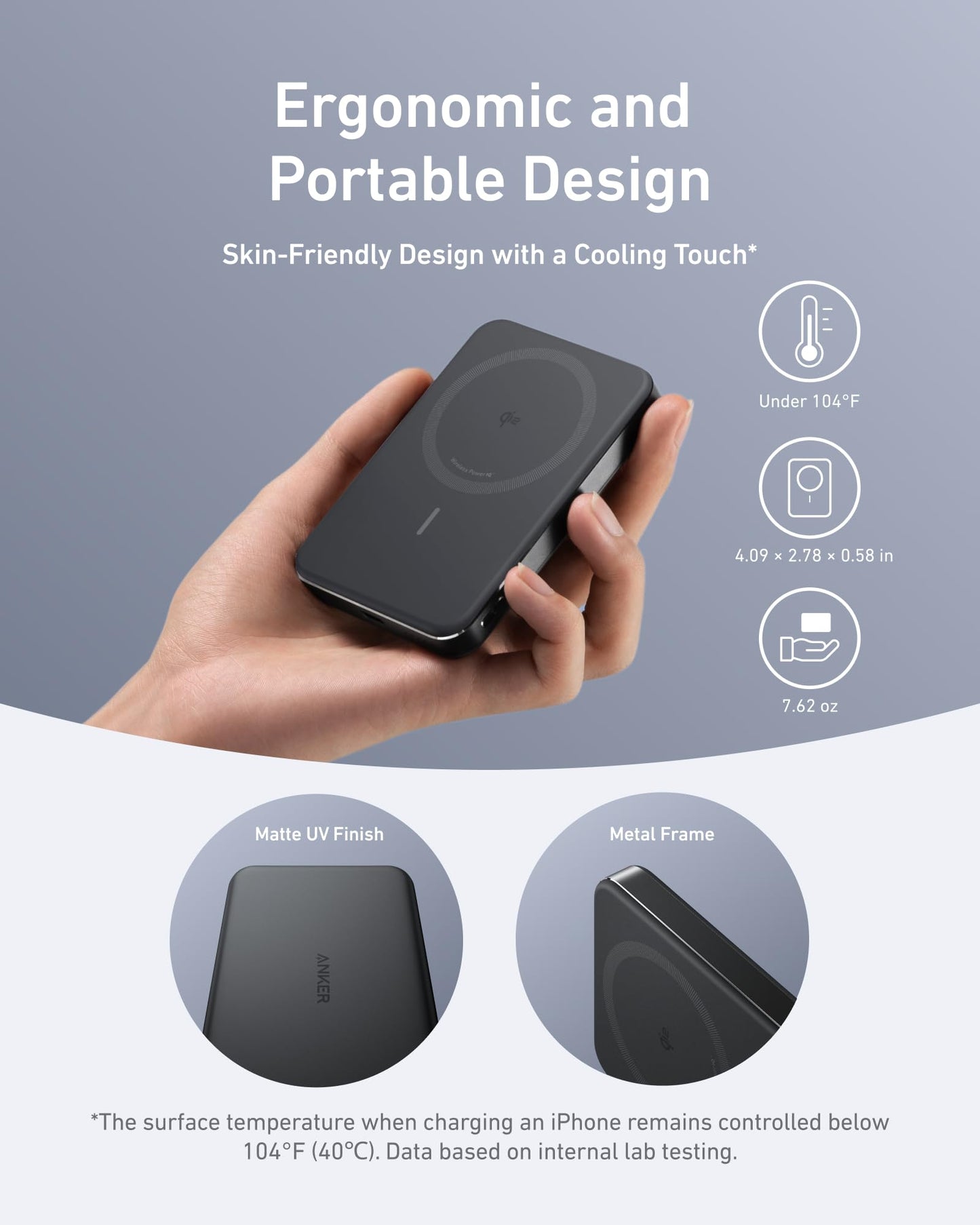 Anker MagGo Qi2 Powerbank, 10000mAh, 15W MagSafe-kompatibel, Ultra-schlank, für iPhone
