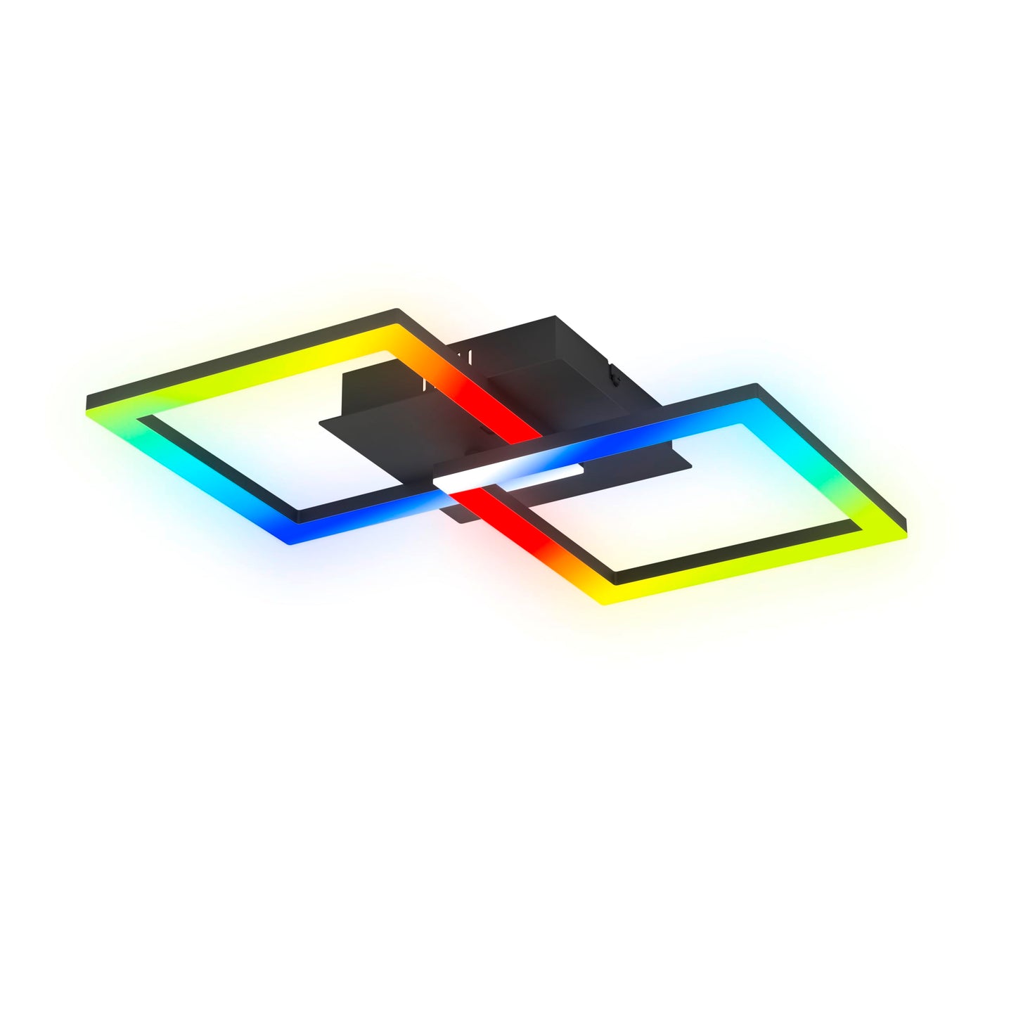 EGLO LED Deckenleuchte RGBIC mit Lichteffekten, warmweiß & RGB, Fernbedienung, Schwarz