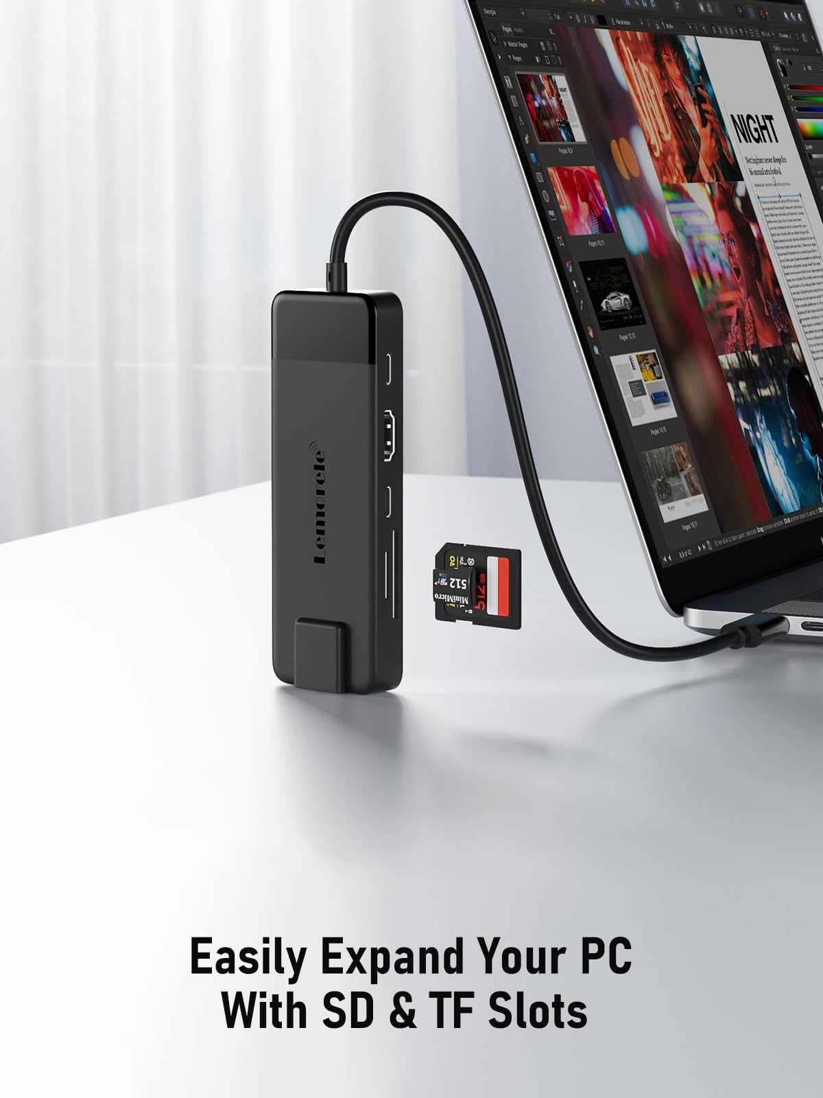 Lemorele 10-in-1 USB-C Dockingstation mit Gigabit Ethernet, 4K HDMI, USB 3.0 & SD/TF-Kartenleser