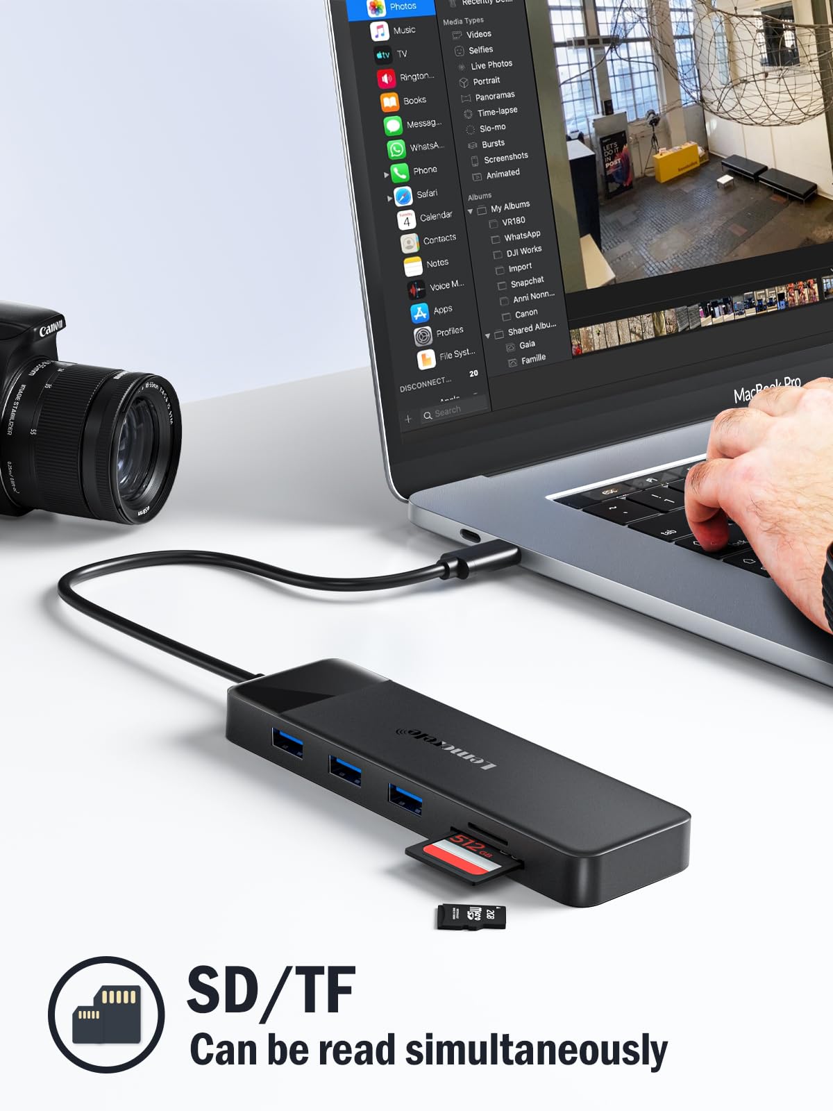 Lemorele 11-in-1 USB-C Dockingstation, Triple-Display, Dual 4K HDMI, 100W PD