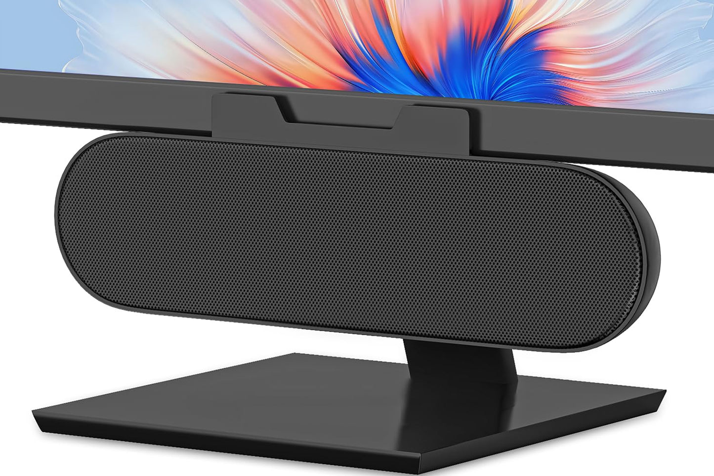 ZETIY USB PC Lautsprecher, tragbare Mini-Soundbar mit Clip-On-Design, Schwarz