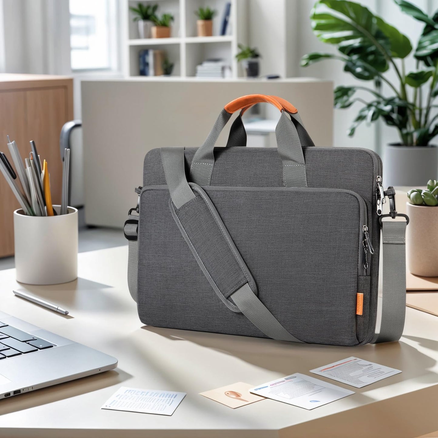 Bagasin Laptoptasche für 16 Zoll, erweiterbar & wasserdicht, mit Schultergurt