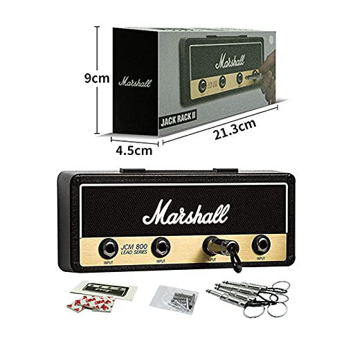 Marshall Schlüsselhalter mit 4 Gitarrensteckern, Wandmontage