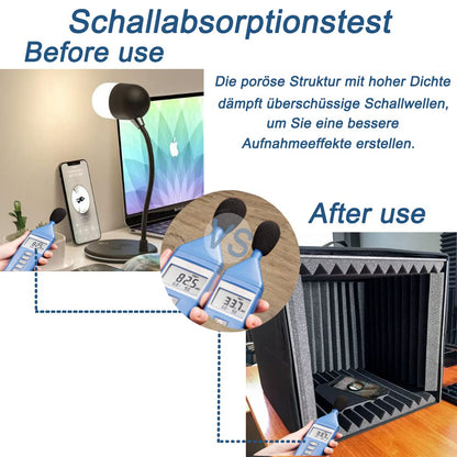 12x Akustikschaumstoff Platten, schalldämmend, feuerhemmend, 30x30x2,5cm, für Studios & Büros