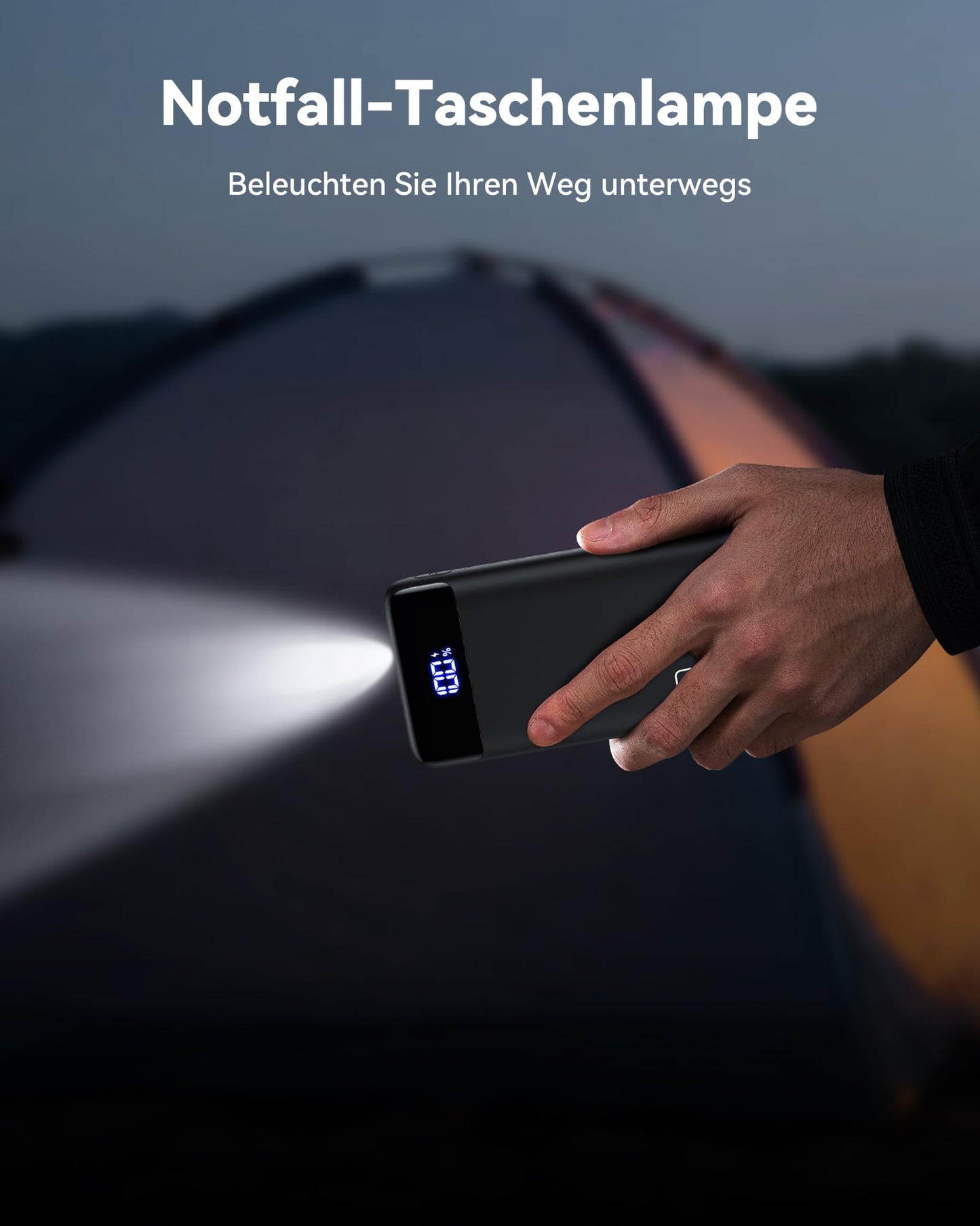 INIU Power Bank 20000mAh, 22.5W Schnellladung, 1x USB-C, 2x USB-A, LED Display, Mini Powerbank für iPhone, Samsung, iPad, Outdoor