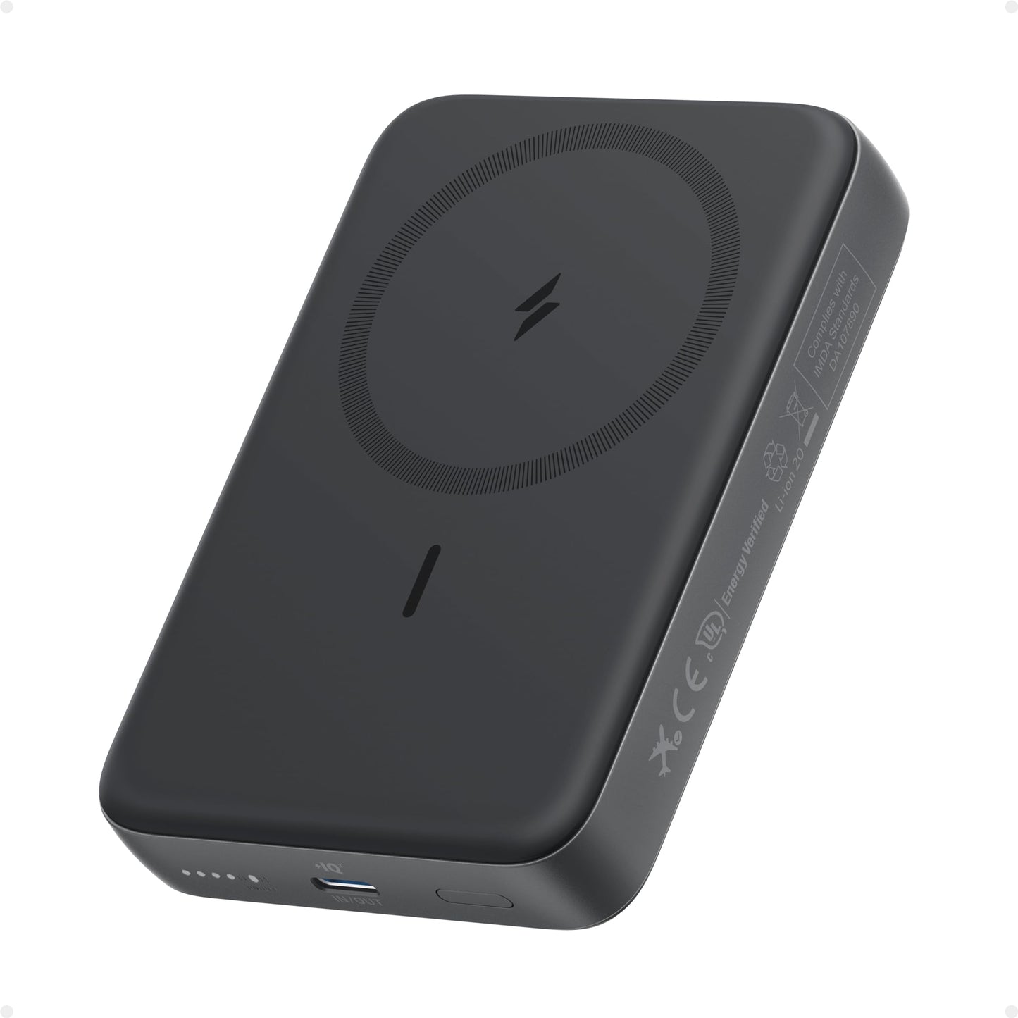 Anker Zolo Magnetische Powerbank, 10000mAh, 30W Schnellladen, kabellos, für iPhone & AirPods