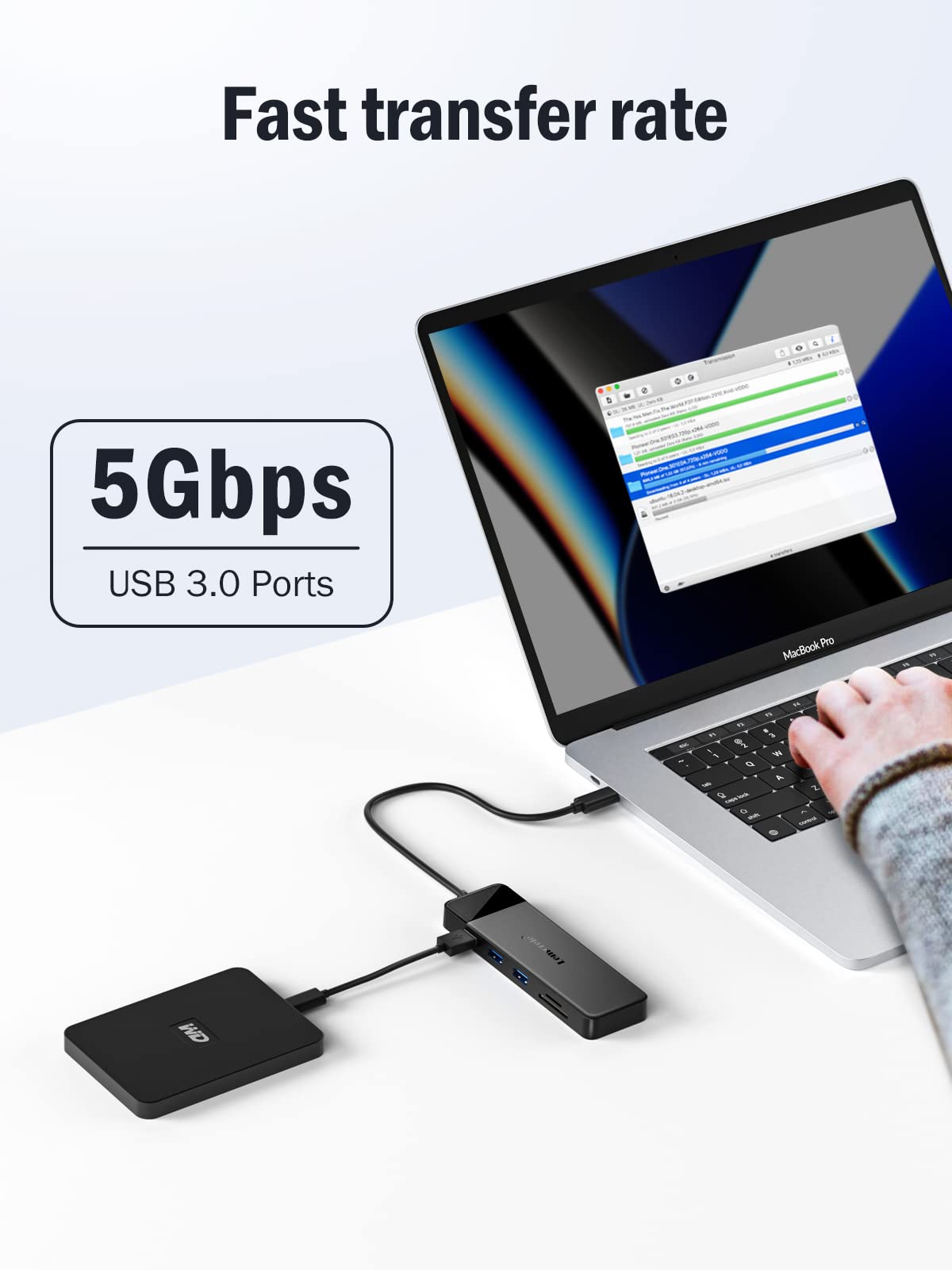 Lemorele 11-in-1 USB-C Dockingstation, Triple-Display, Dual 4K HDMI, 100W PD