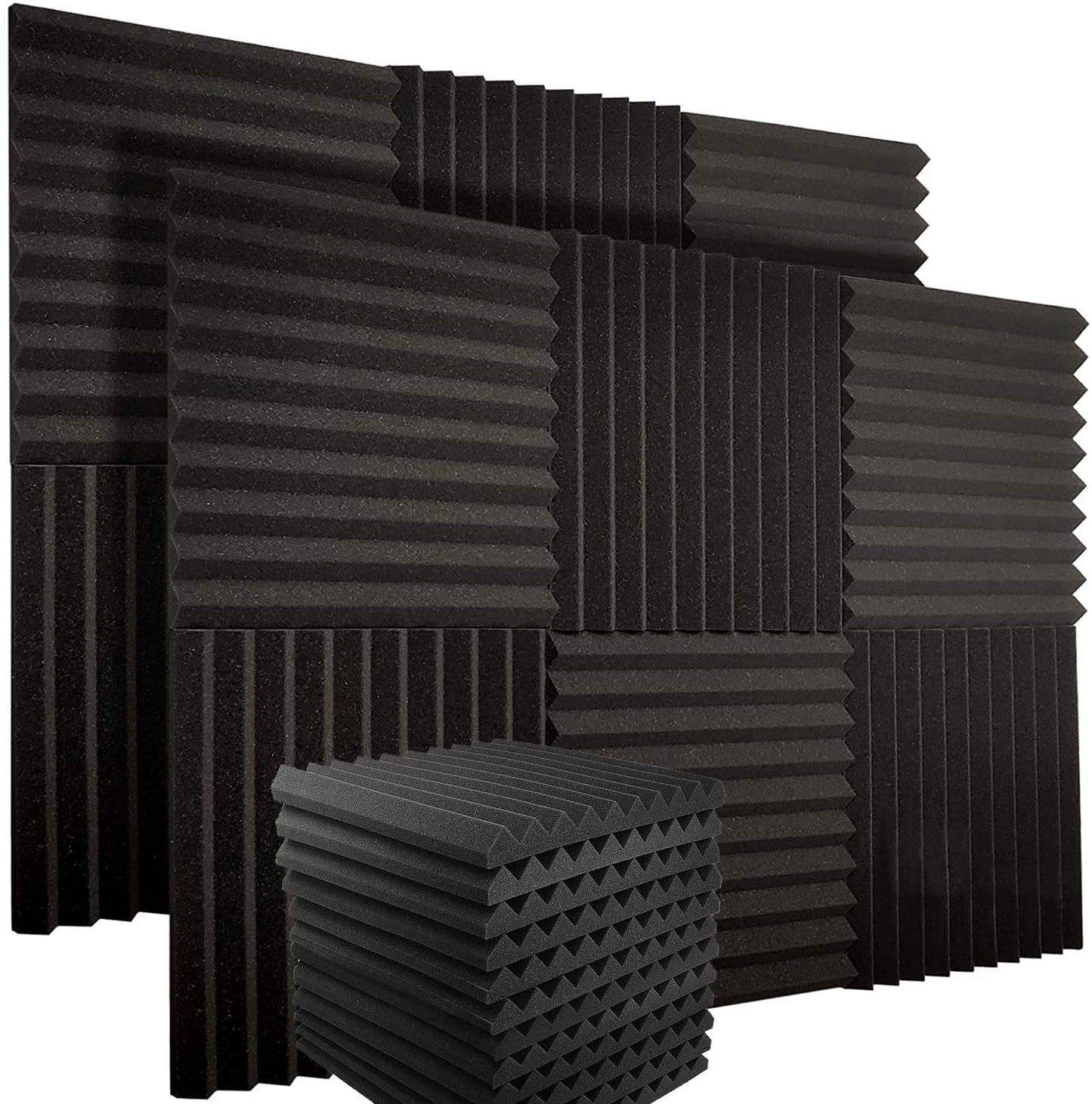 12x Akustikschaumstoff Platten, schalldämmend, feuerhemmend, 30x30x2,5cm, für Studios & Büros