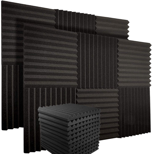 12x Akustikschaumstoff Platten, schalldämmend, feuerhemmend, 30x30x2,5cm, für Studios & Büros