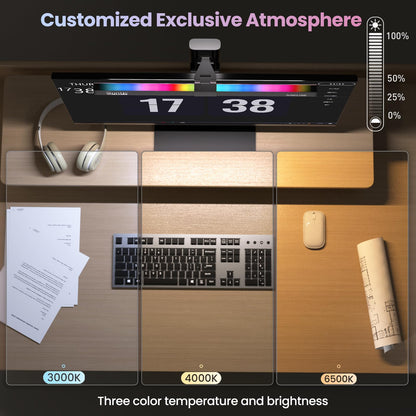 Quntis 40cm Monitor Light Bar mit RGB Hintergrundbeleuchtung, Touch-Steuerung & Anti-Blaulicht