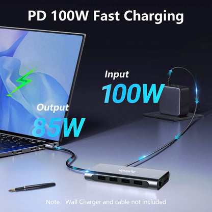Aplimln 11-in-1 USB-C-Hub Dockingstation