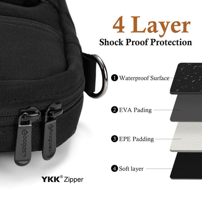 Bagasin Laptoptasche für 16 Zoll, erweiterbar & wasserdicht, mit Schultergurt