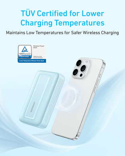 Anker Zolo Magnetische Powerbank, 10000mAh, 30W Schnellladen, kabellos, für iPhone & AirPods