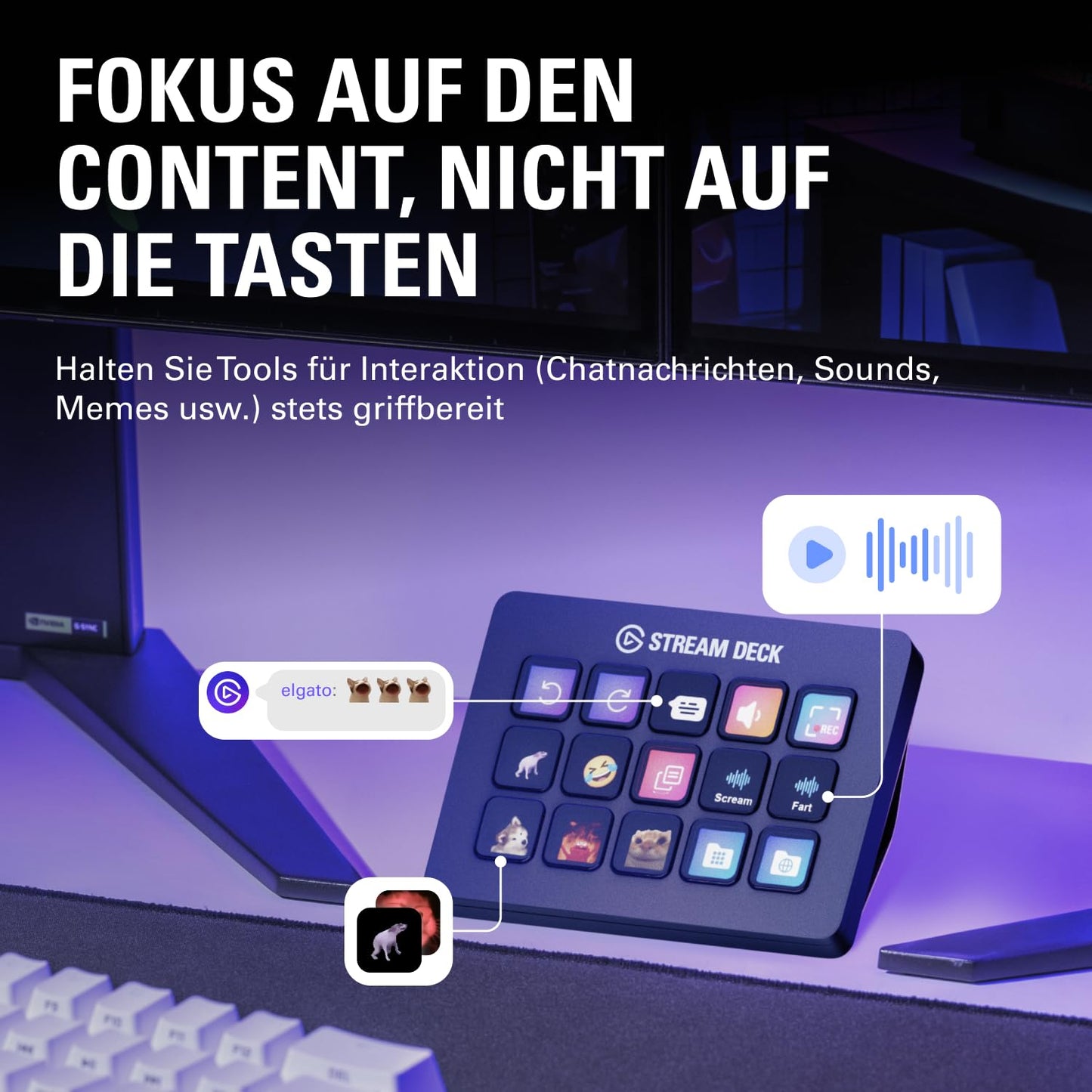 Elgato Stream Deck MK.2 Studio-Controller mit 15 Makrotasten für Mac & PC
