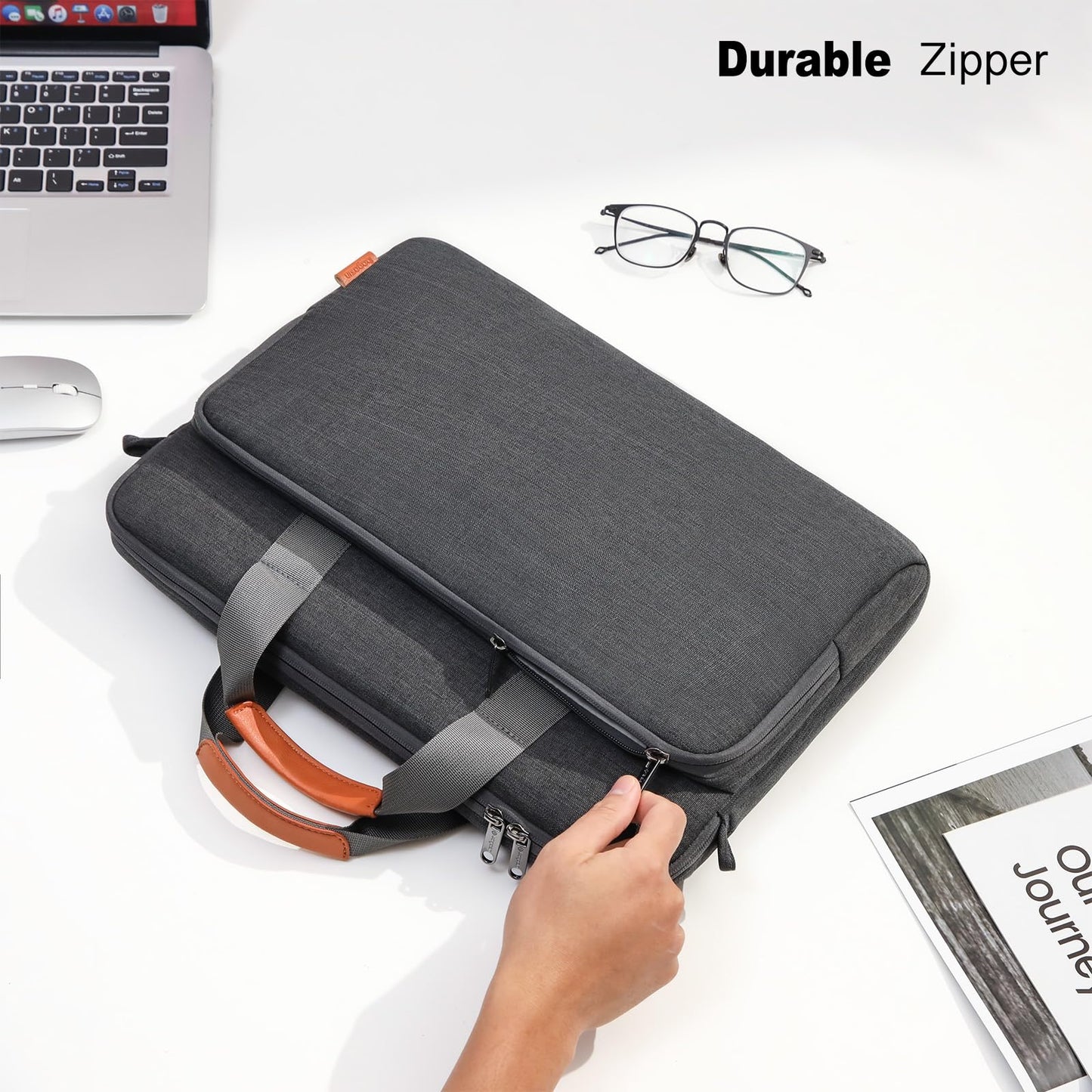 Bagasin Laptoptasche für 16 Zoll, erweiterbar & wasserdicht, mit Schultergurt