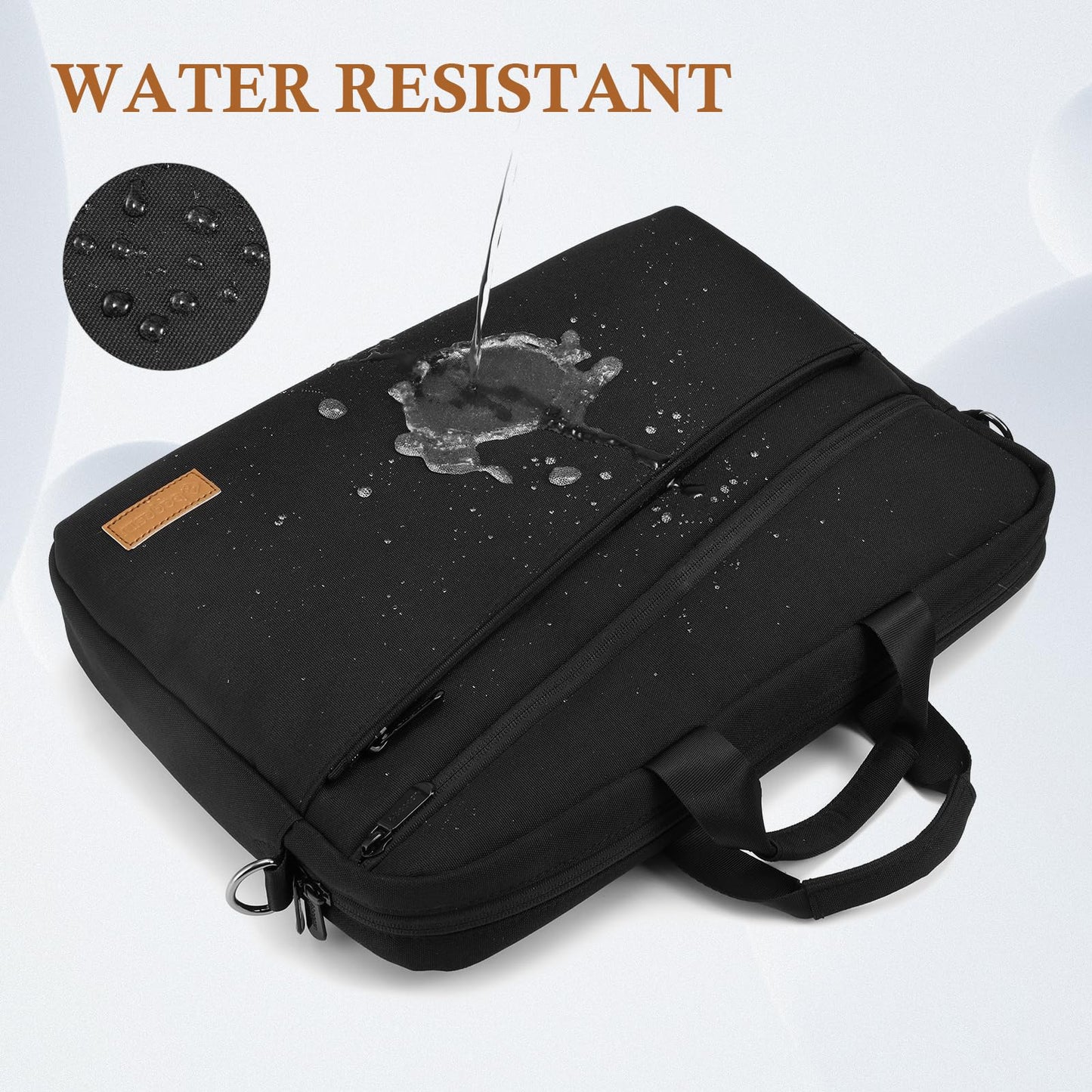 Bagasin Laptoptasche für 16 Zoll, erweiterbar & wasserdicht, mit Schultergurt