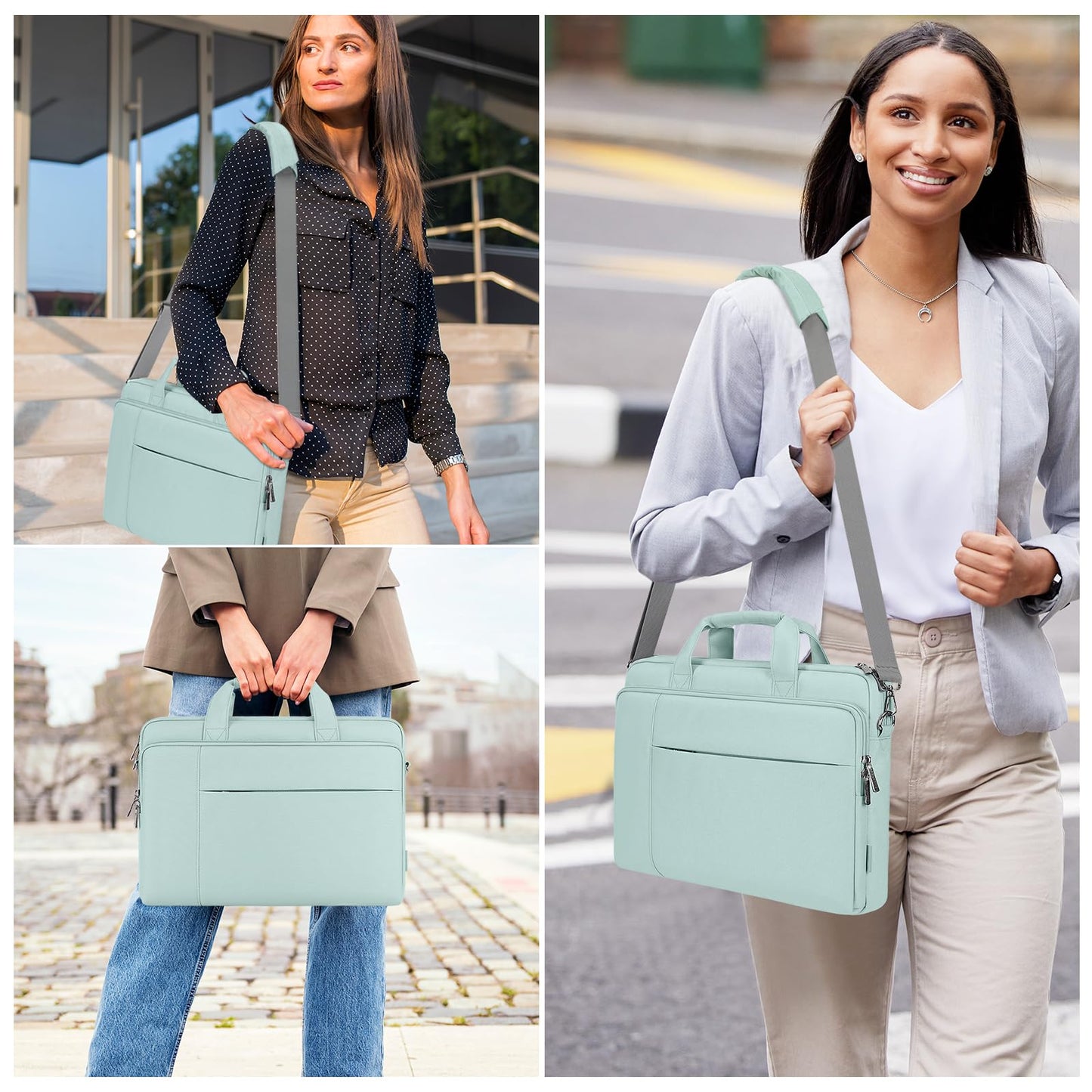 DOMISO Laptoptasche 15,6 Zoll, minzgrün